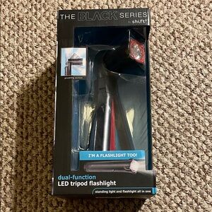 Dual-Function LED Tripod Flashlight - Black and Red